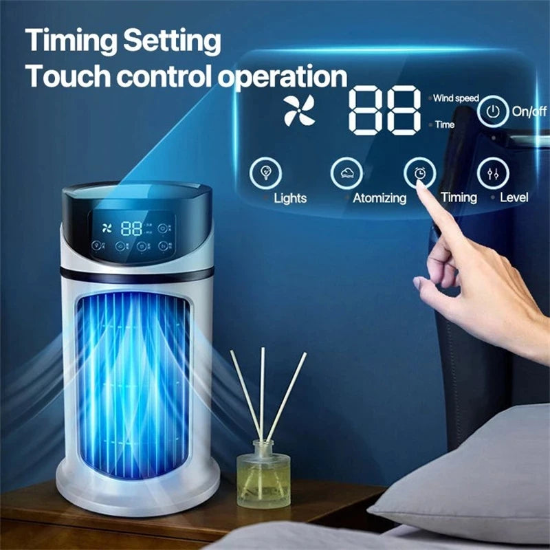 Portable Mini Air Cooler Fan – 3-in-1 Cooling, Humidifying & Purifying