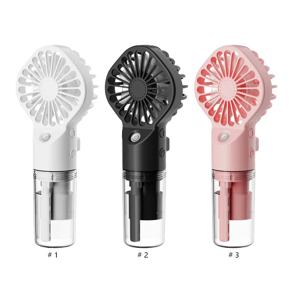 Handheld Mini Air Conditioner USB Rechargeable Portable Humidifier Mist Cooler Cooling Spray Humidifier Fan for Home/Office/Dorm