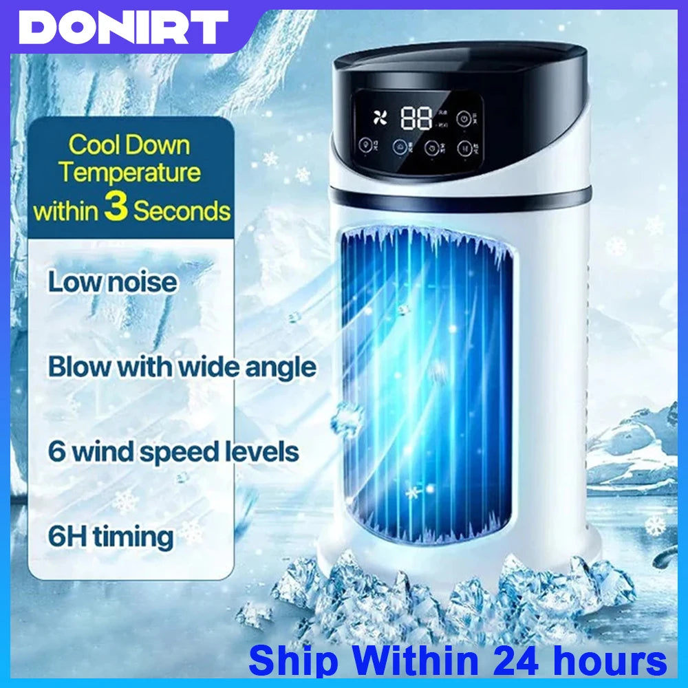 Portable Mini Air Cooler Fan – 3-in-1 Cooling, Humidifying & Purifying