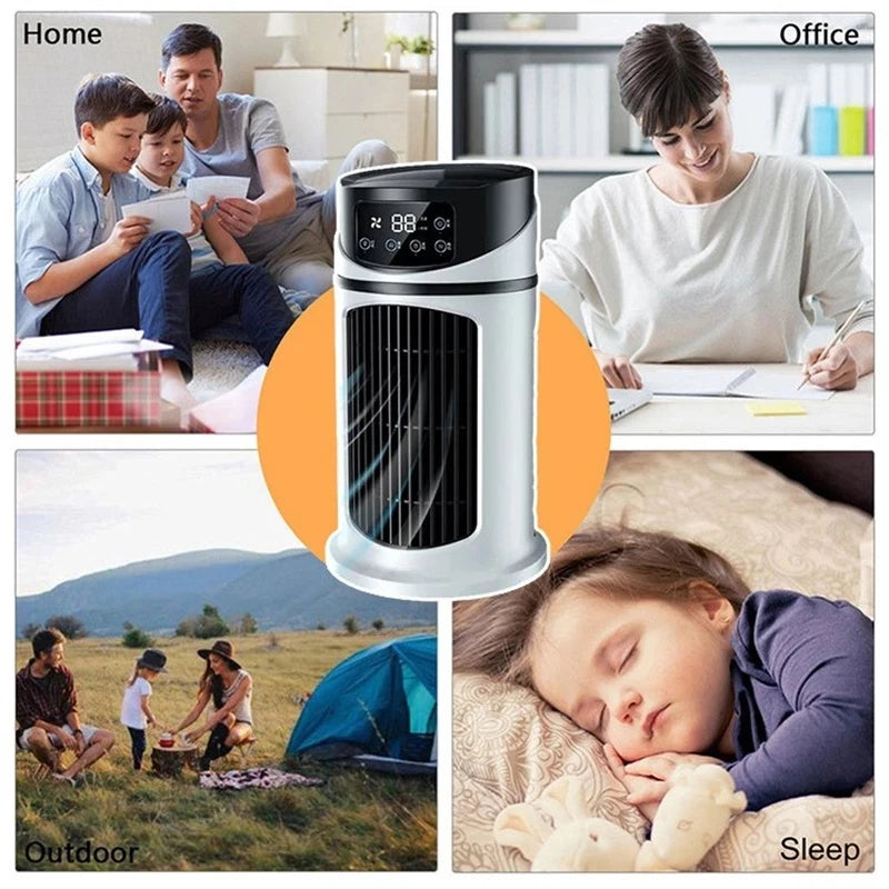 Portable Mini Air Cooler Fan – 3-in-1 Cooling, Humidifying & Purifying