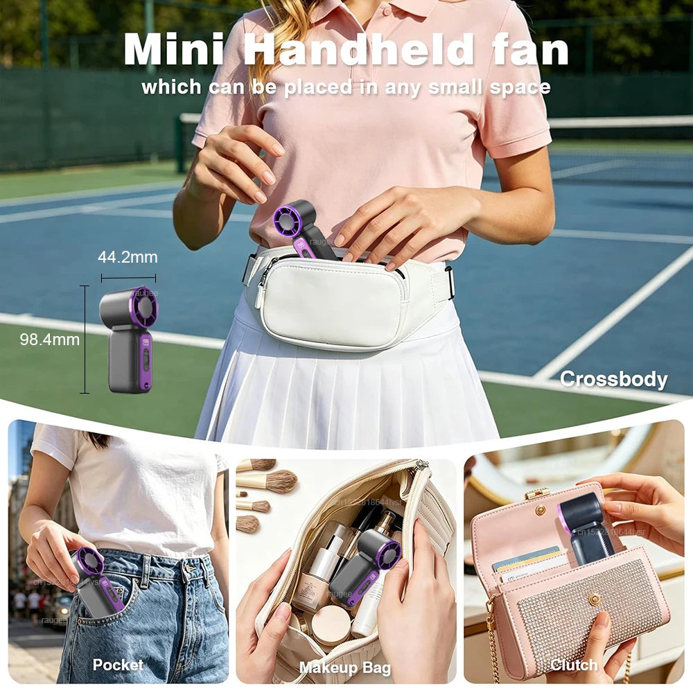 Mini Portable Handheld Fan USB Pocket Small Fan Air Cooler Rechargeable Outdoor Personal Hand Fan Portable Mini Fan for Travel